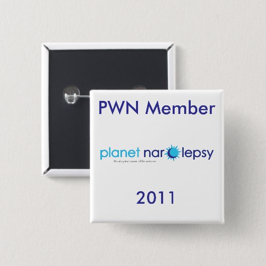 Pins dennenaaltje vierkante button 5,1 cm (Voorkant /achterkant)