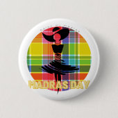 PINS LOGO MADRAS DAY RONDE BUTTON 5,7 CM (Voorkant)
