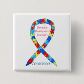 Pins met een laag lintgewicht (Pervasive Developme Vierkante Button 5,1 Cm (Voorkant)