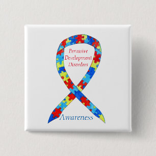 Pins met een laag lintgewicht (Pervasive Developme Vierkante Button 5,1 Cm