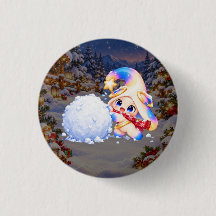 Pin's Zessi en haar sneeuwbal - Collectie Kerstmis