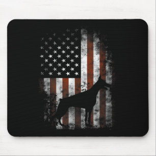 Pinscher Amerikaanse Vlag Patriottische Cadeaus Muismat