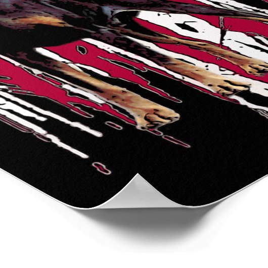 Pinscher Amerikaanse Vlag USA Geweldige Poster (Hoek)