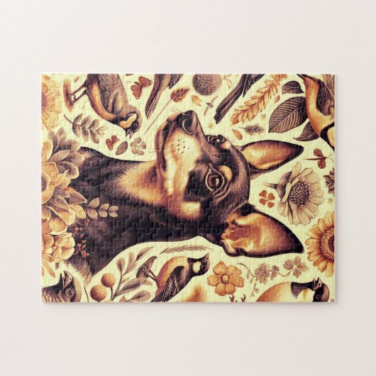  Pinscher Illustratie Legpuzzel (Horizontaal)