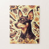  Pinscher Illustratie Legpuzzel (Verticaal)