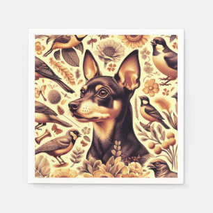  Pinscher Illustratie Servet