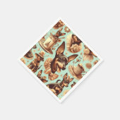  Pinscher naadloze illustratie Servet (Hoek)