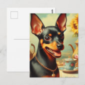  Pinscher Schilderij Briefkaart (Voorkant / Achterkant)
