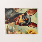  Pinscher Schilderij Legpuzzel (Horizontaal)