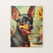  Pinscher Schilderij Legpuzzel (Verticaal)