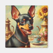  Pinscher Schilderij Magneet (Voorkant)