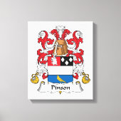 Pinson Family Crest Canvas Afdruk (Voorkant)
