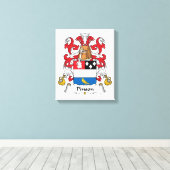 Pinson Family Crest Canvas Afdruk (Insitu (Houten vloer))