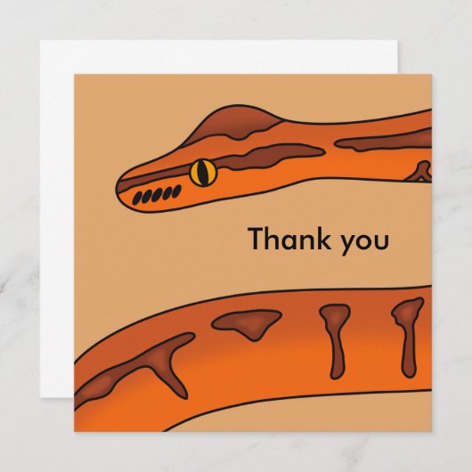 Pinstripe Ball Python Bedankkaart (Voorkant / Achterkant)