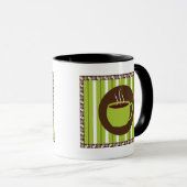 Pinstripe Coffee Mok (Voorkant rechts)
