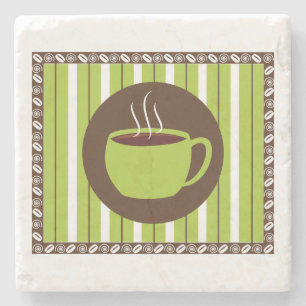 Pinstripe Coffee Stenen Onderzetter