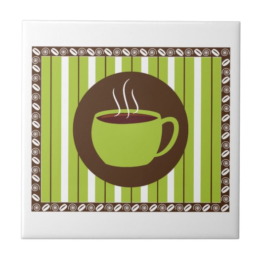 Pinstripe Coffee Tegeltje (Voorkant)