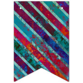 Pinstripe Contemporary Wine Blue / Mixed Design Vlaggetjes (Derde vlag)