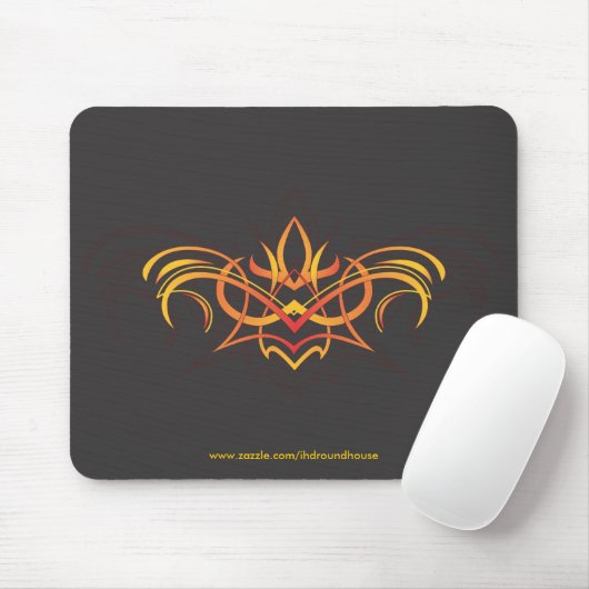 Pinstripe Fireflower mousepad Muismat (Met muis)