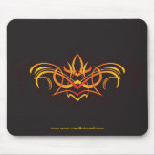 Pinstripe Fireflower mousepad Muismat (Voorkant)