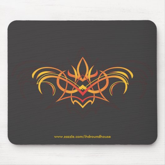 Pinstripe Fireflower mousepad Muismat (Voorkant)