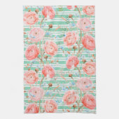 Pinstripe Floral Pattern Kitchen Towel Theedoek (Verticaal)