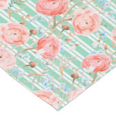 Pinstripe Floral Pattern Table Runner Korte Tafelloper (Hoek)