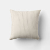 Pinstripe Kussen - Gedempte Olijfgroen op Beige (Achterkant)
