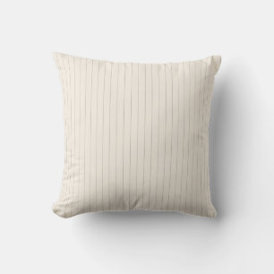Pinstripe Kussen - Gedempte Olijfgroen op Beige