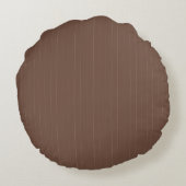 Pinstripe Kussen Rond – Beige op Bruin (Achterkant)