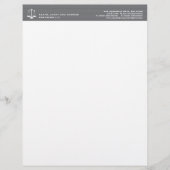 Pinstripe Law Scales Attorney Gepersonaliseerd Briefhoofd (Voorkant)
