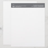 Pinstripe Law Scales Attorney Gepersonaliseerd Briefhoofd (Voorkant / Achterkant)