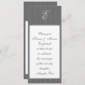 Pinstripe Monogram Kaart (Voorkant / Achterkant)