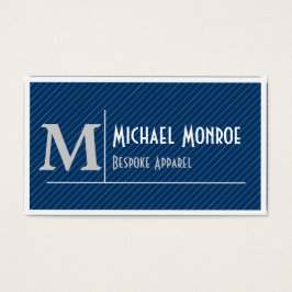 Pinstripe Monogrammen Visitekaartjes