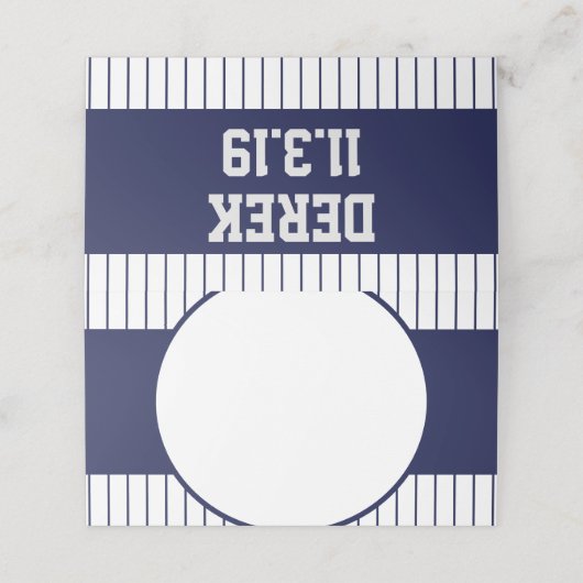 Pinstripe New York Place-kaarten Plaatskaartje (Buitenkant ongevouwen)