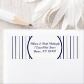 Pinstripe New York retouradreslabel Etiket (Insitu)