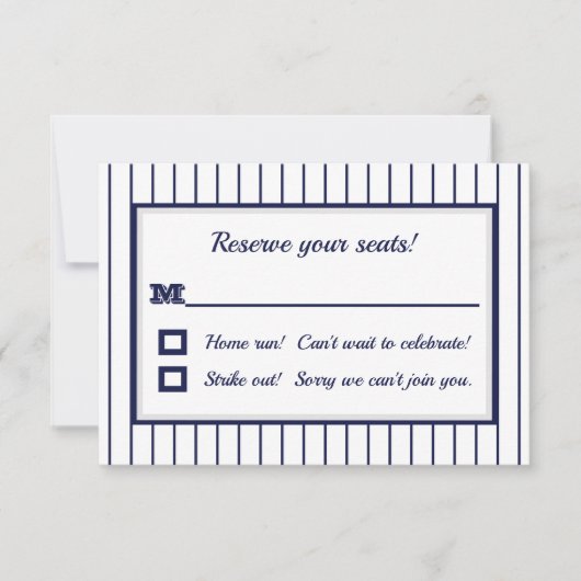 Pinstripe New York RSVP-kaart Kaart (Voorkant)