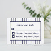Pinstripe New York RSVP-kaart Kaart (Staand voorkant)