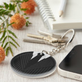 Pinstripe pak en Stropdas ronde twee zijdige sleut Sleutelhanger (Voorkant Rechts)