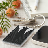 Pinstripe pak Stropdas rechthoekige eenzijdige sle Sleutelhanger (Voorkant Rechts)