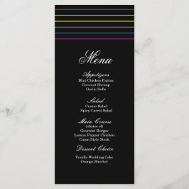 Pinstripe Pride Kleuren LGBT Bruiloft Menu