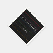 Pinstripe Pride Kleuren LGBT Bruiloft Servet (Hoek)