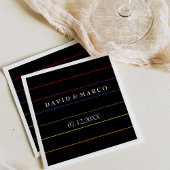 Pinstripe Pride Kleuren LGBT Bruiloft Servet