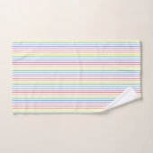 Pinstripe Rainbow White Bad Handdoek (Handdoek)