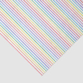 Pinstripe Rainbow White-weefselpapier Tissuepapier (Detail)