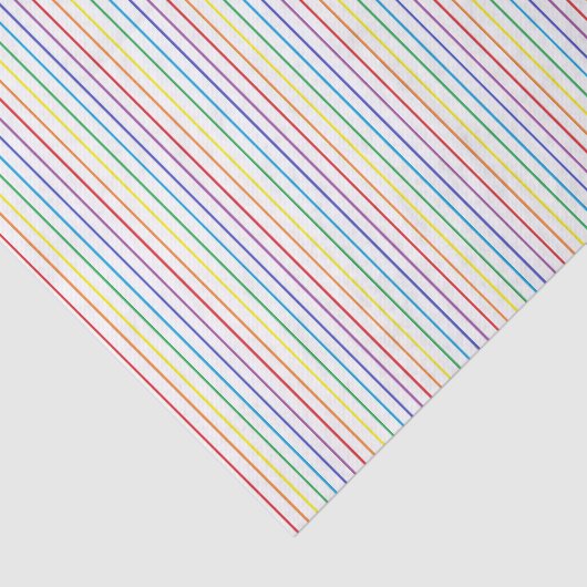 Pinstripe Rainbow White-weefselpapier Tissuepapier (Detail)