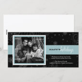 Pinstripe Ribbon Holiday-fotokaart Feestdagenkaart (Voorkant / Achterkant)