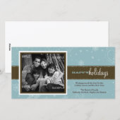 Pinstripe Ribbon Holiday-fotokaart Feestdagenkaart (Voorkant / Achterkant)