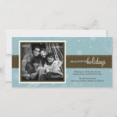 Pinstripe Ribbon Holiday-fotokaart Feestdagenkaart (Voorkant)