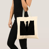 Pinstripe Suit en Stropdas Masculine Canvas tassen (Voorkant (product))